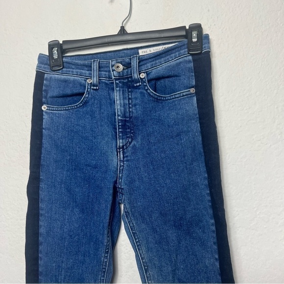 Rag & Bone Mazie Skinny Jeans With Side Stripe In Igloo/blue - Picture 7 of 11